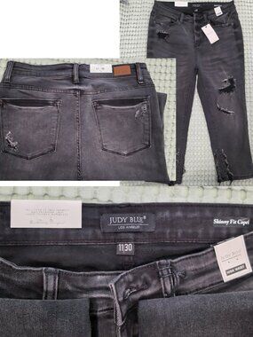 Judy Blue size 11 Distressed Capri